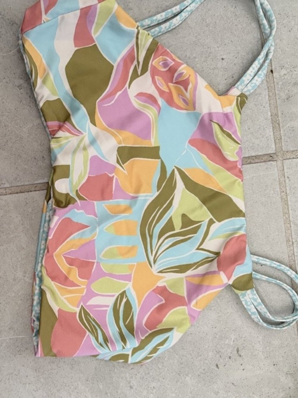 Billabong "Tropic Crush" Reversible Bikini Set Tropic Multi Women's Size 12